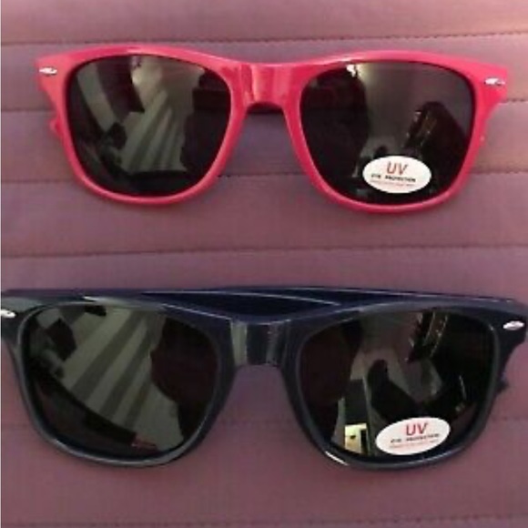 Accessories - Eclipse Navy Blue and Pink Plastic Sunglasses  - Set of 2